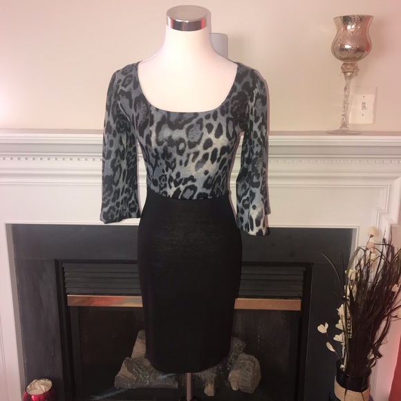 Di Nicci | Grey & Blk Animal Print Dress - Picture 2 of 4